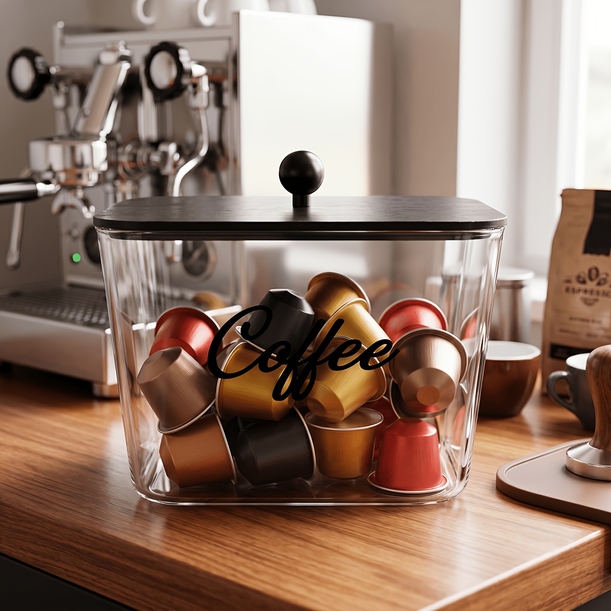 Kitchen Baking Tray Storage - Держатель для кофейных капсул с крышками,