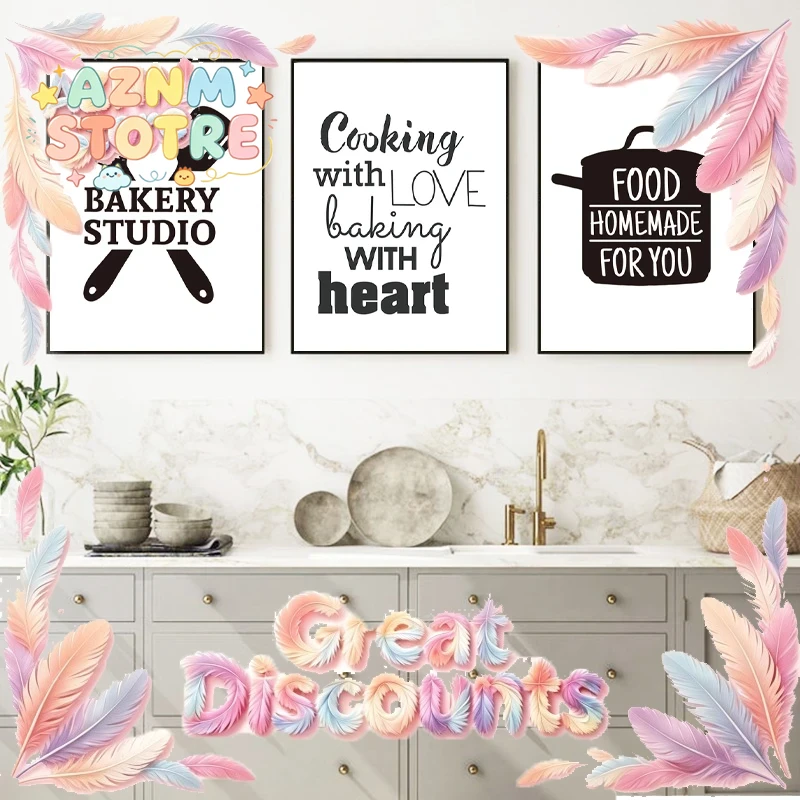 Kitchen Baking Quotes - Кухонные принты и постеры с надписью