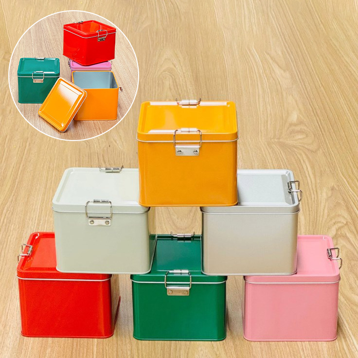 Kitchen Baking Tray Organizer - Квадратная жестяная коробка для печенья с