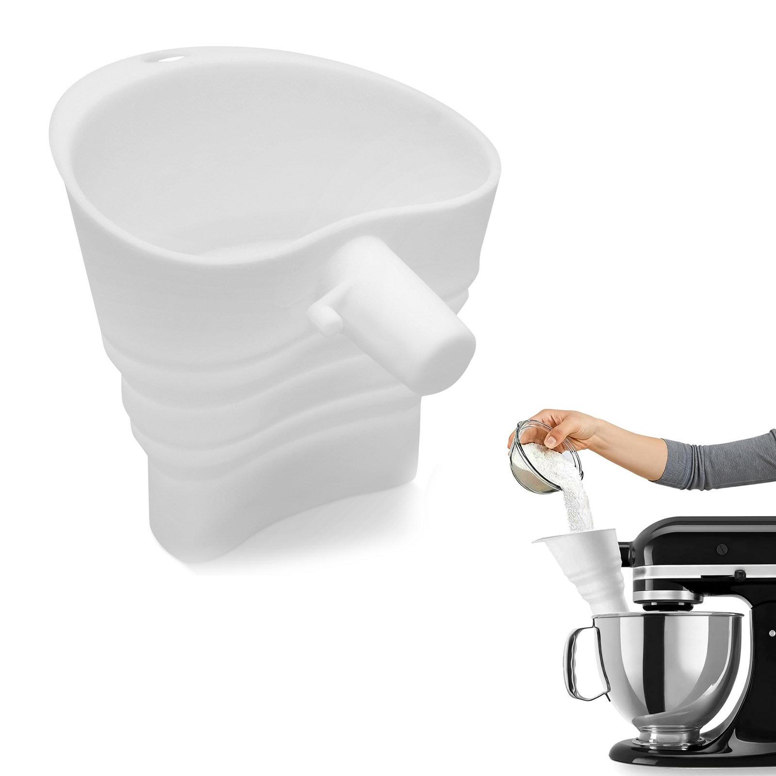 Kitchen Baking Aid - Силиконовая воронка для муки для кухонного