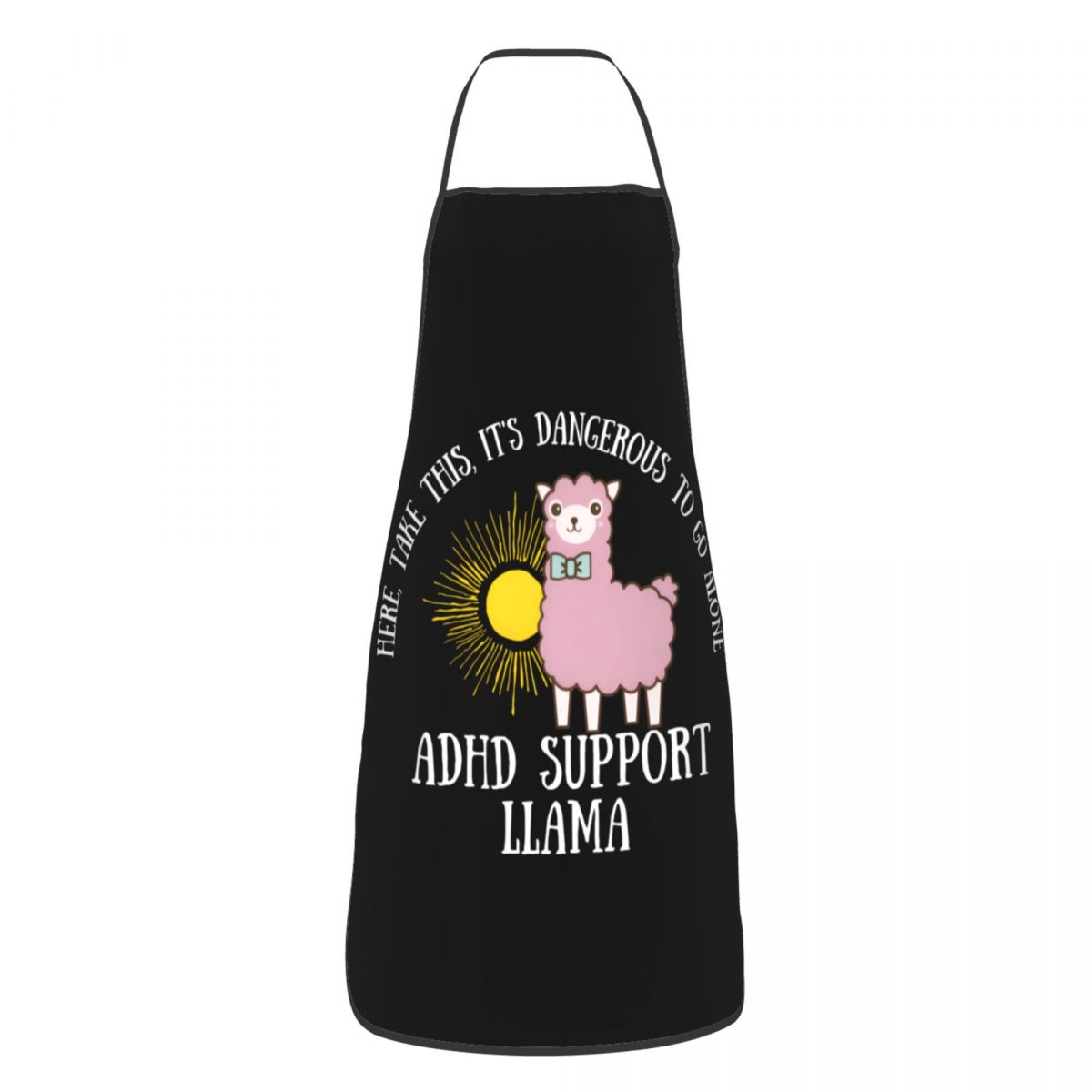 Kitchen Baking Quotes - Unisex ADHD Support Llama Quotes Bib