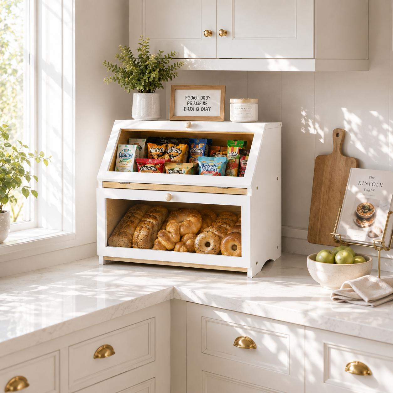 Двухслойная хлебница HOMEKOKO  – обзор и цена Kitchen Baking Tray Organizer
