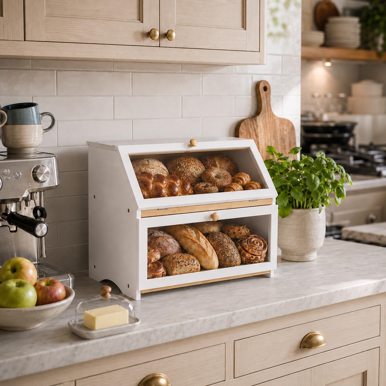 Двухслойная хлебница HOMEKOKO  – обзор и цена Kitchen Baking Tray Organizer