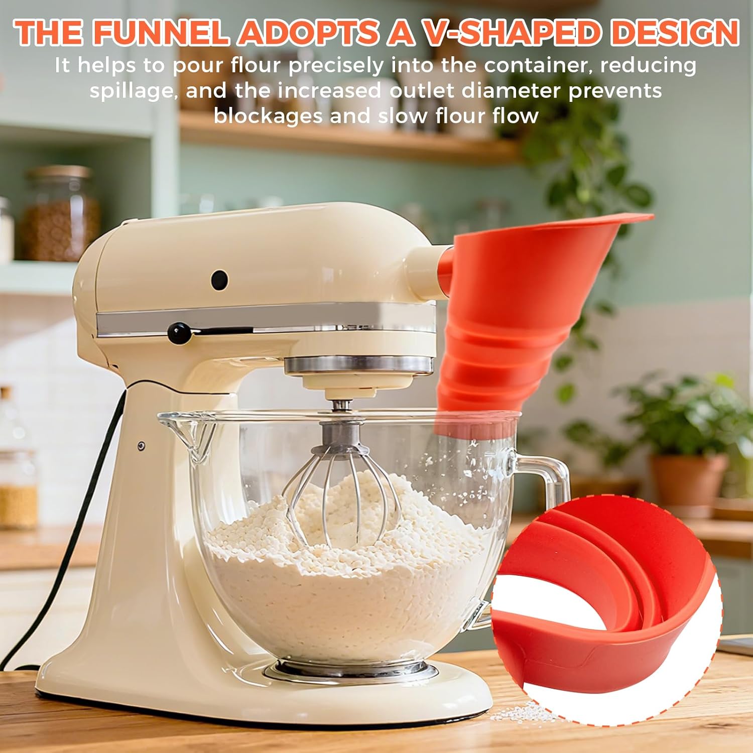 Силиконовый воронок для муки ( – обзор и цена Kitchen Baking Aid