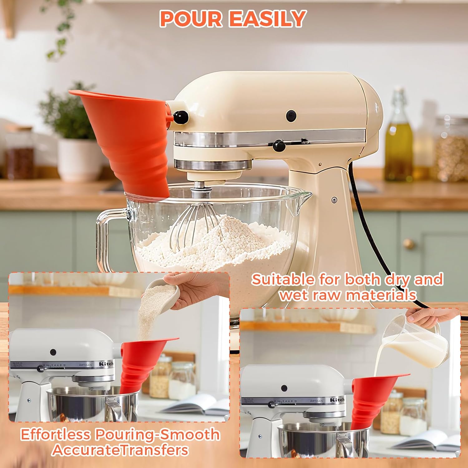 Силиконовый воронок для муки ( – обзор и цена Kitchen Baking Aid