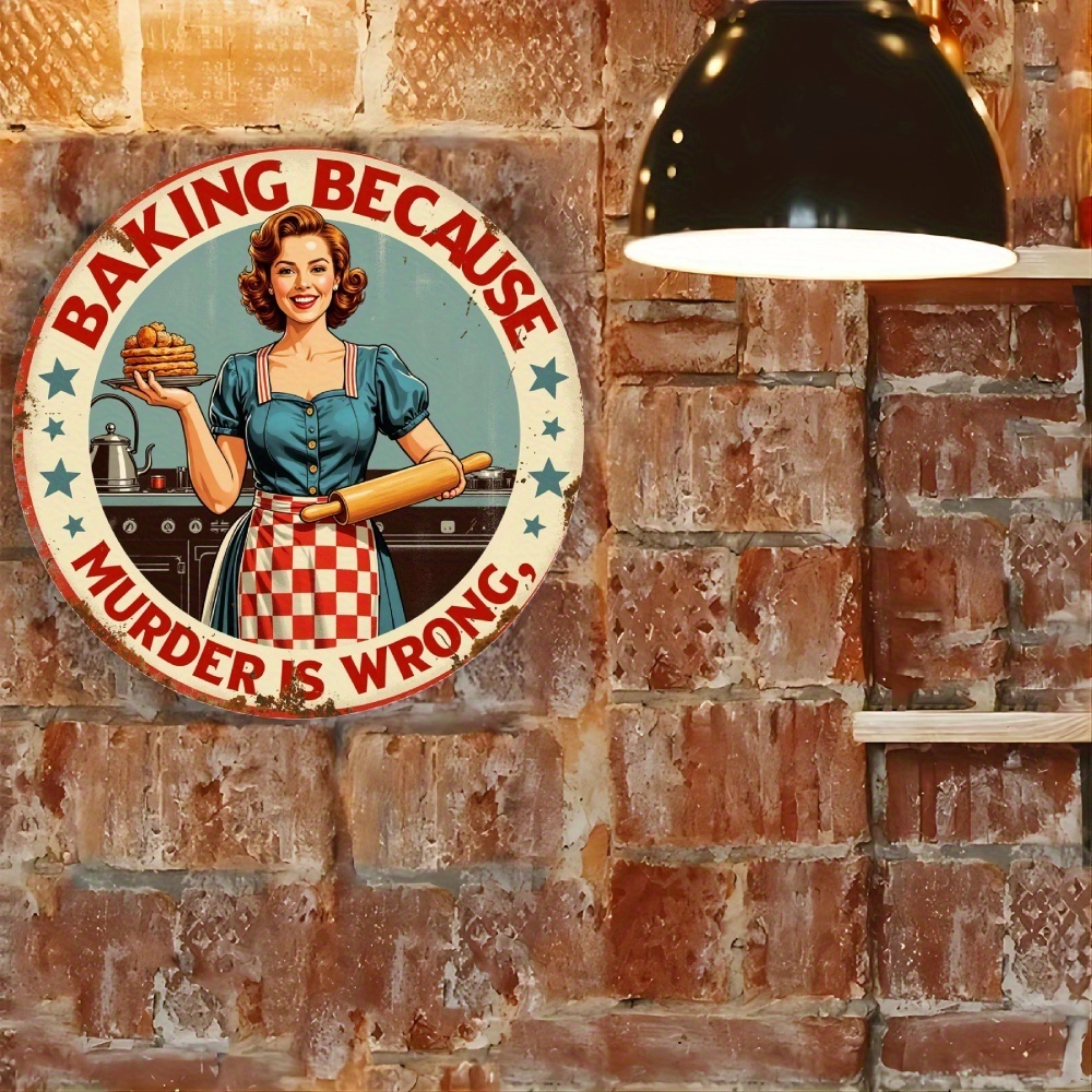 Винтажная алюминиевая круглая  – обзор и цена Kitchen Baking Quotes