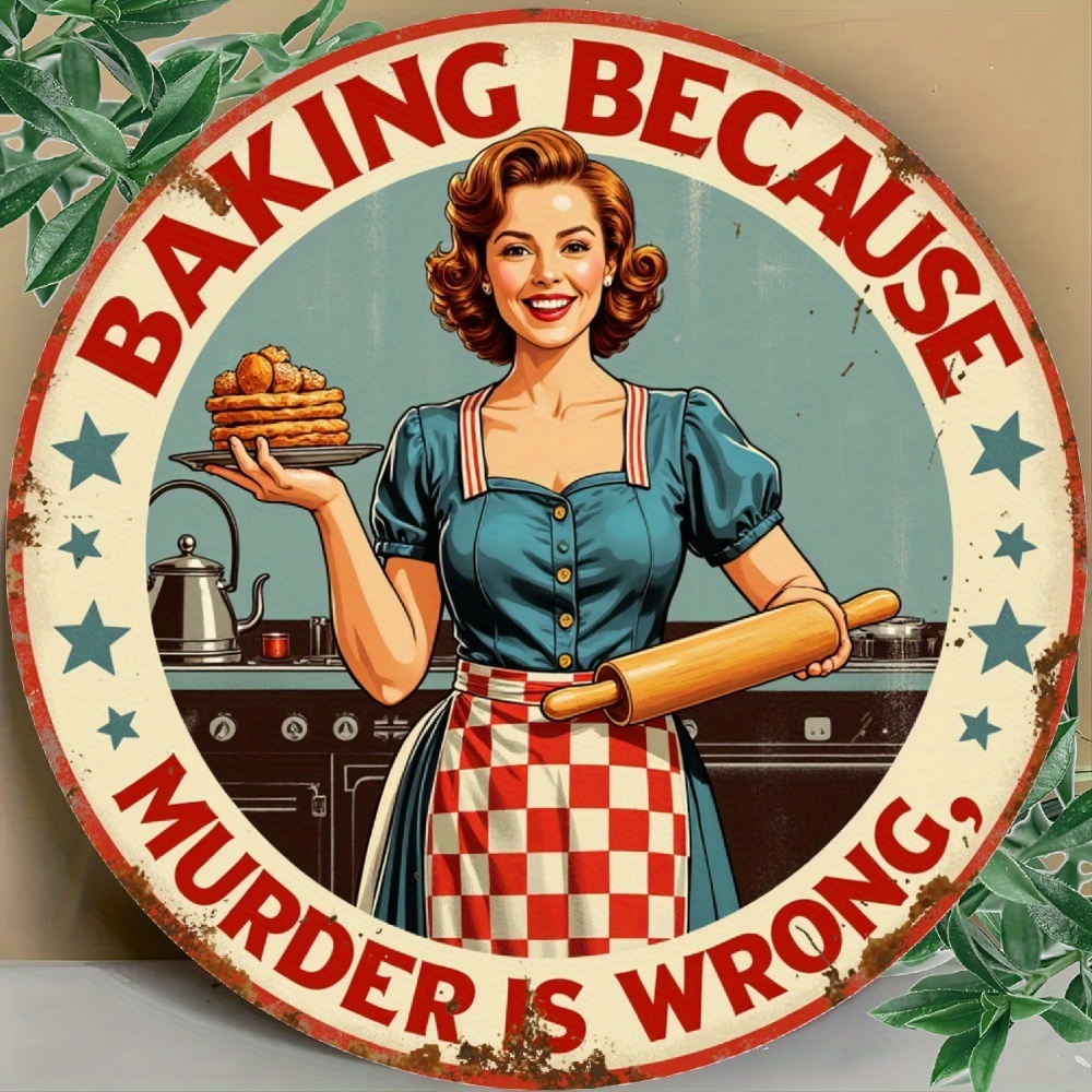 Винтажная алюминиевая круглая  – обзор и цена Kitchen Baking Quotes