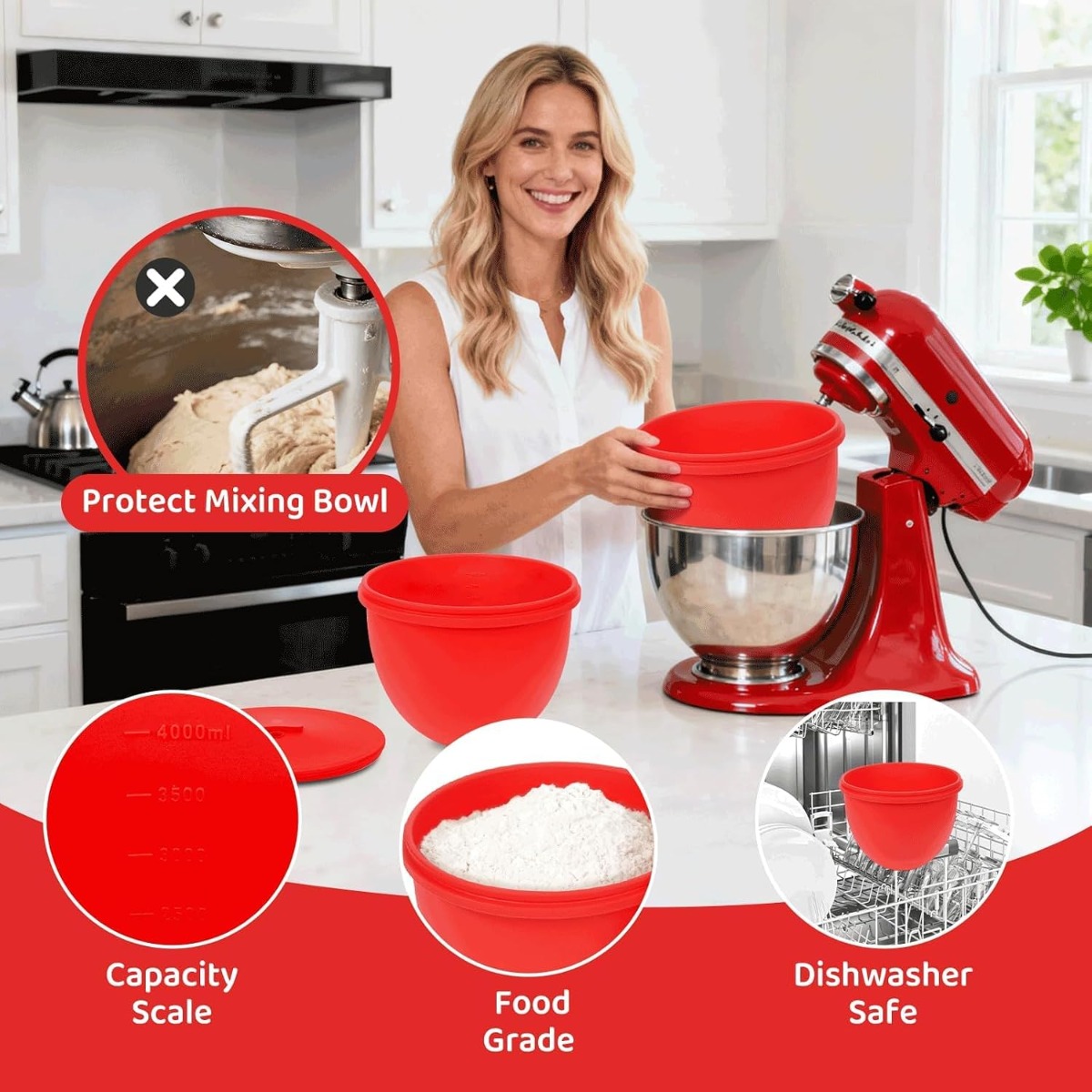 Силиконовая вставка для чаши м – обзор и цена Kitchen Baking Aid