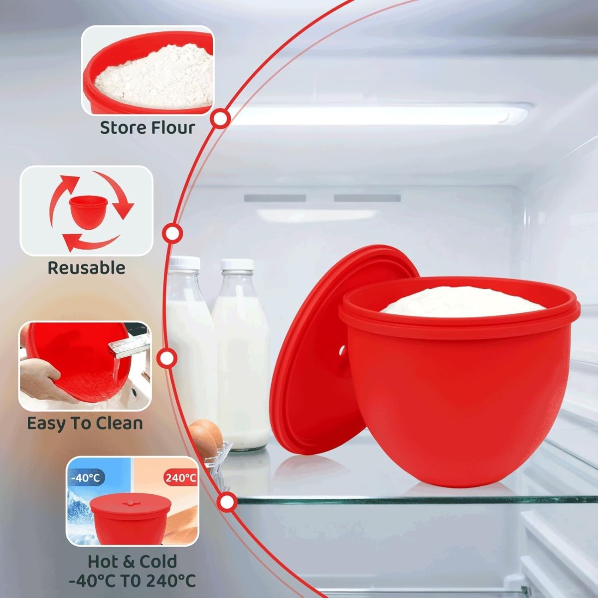 Силиконовая вставка для чаши м – обзор и цена Kitchen Baking Aid