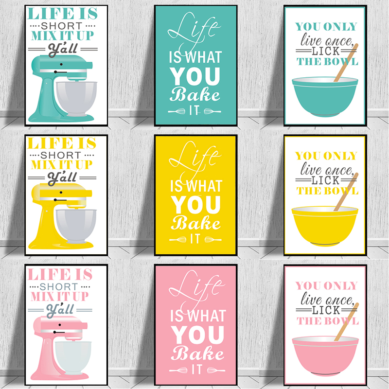 Настенные картины на холсте, с – обзор и цена Kitchen Baking Quotes